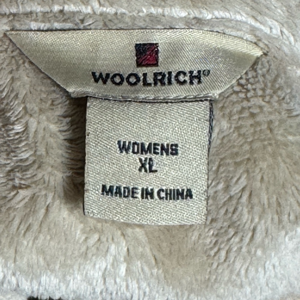 Woolrich Corduroy Vest Womens Brown Plush Lined XL Zip Up Pockets Faux Fur - Picture 7 of 10